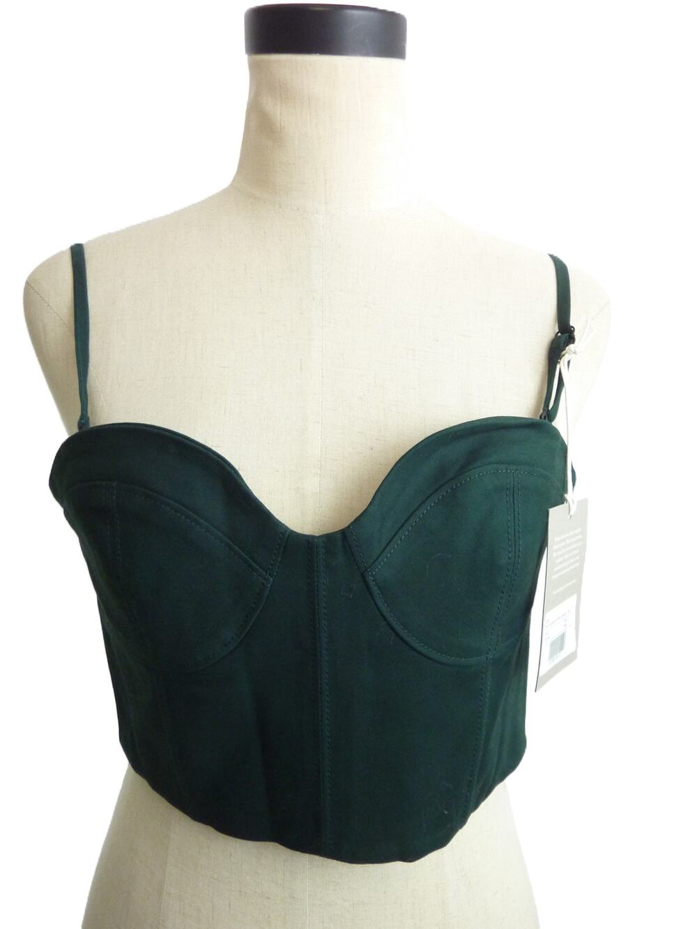NWT Everlane Structured Bustier in Green 2